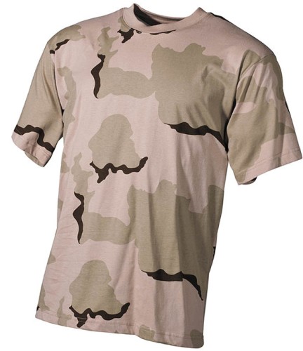 MFH US T-shirt, half sleeve, 3 colors desert, cotton 170 g/m²